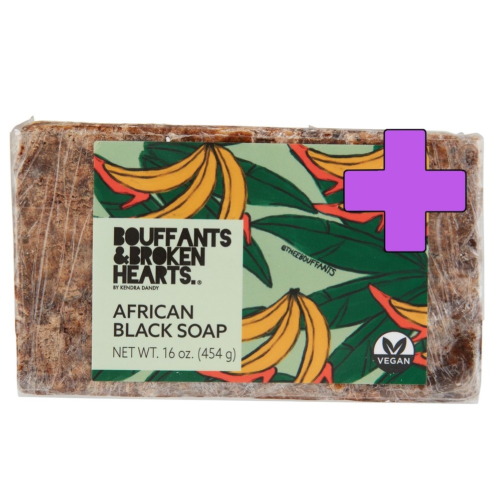 Ashanti Naturals Bouffants Bundle - Creamy Yellow Shea Butter (8oz) | African Black Soap Bar (16oz)