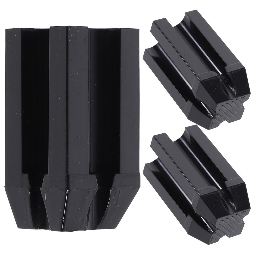 Ipetboom 6pcs Dual Cosmetic Pencil Sharpener for Eyebrow and Eyeliner Pencils Portable Makeup Accessories Shaving Collector Black