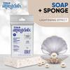 Esponjabon Mother of Pearl Soap Sponge - Cleansing Shower Scrubber - Cleaning Bath Wash Scrub - Oil Removal - Massage & Lather Foot, Elbow, & Face - Bathroom Accessories (2 pack) view 3