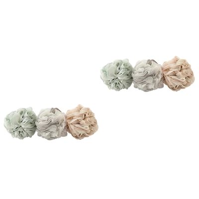 balacoo 6pcs Bath Exfoliating Bath Puff Large Mesh Body Scrubber for Men Women and Teens Random Color Bathing Accessories for Relaxing Shower