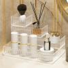 4pcs Clear Makeup Organizer for Vanity, Desk Organizer, Lipsticks, Beauty Supplies, Nail Care, Skincare, Ideal for Dresser and Bathroom Countertops view 3