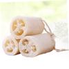 Balacoo 6 Pcs Soft Loofah Brush Practical Shower Brush Exfoliator Loofah Brush Natural Loofah Brush Loofah, Mx2pcs, Whitex2pcs view 3