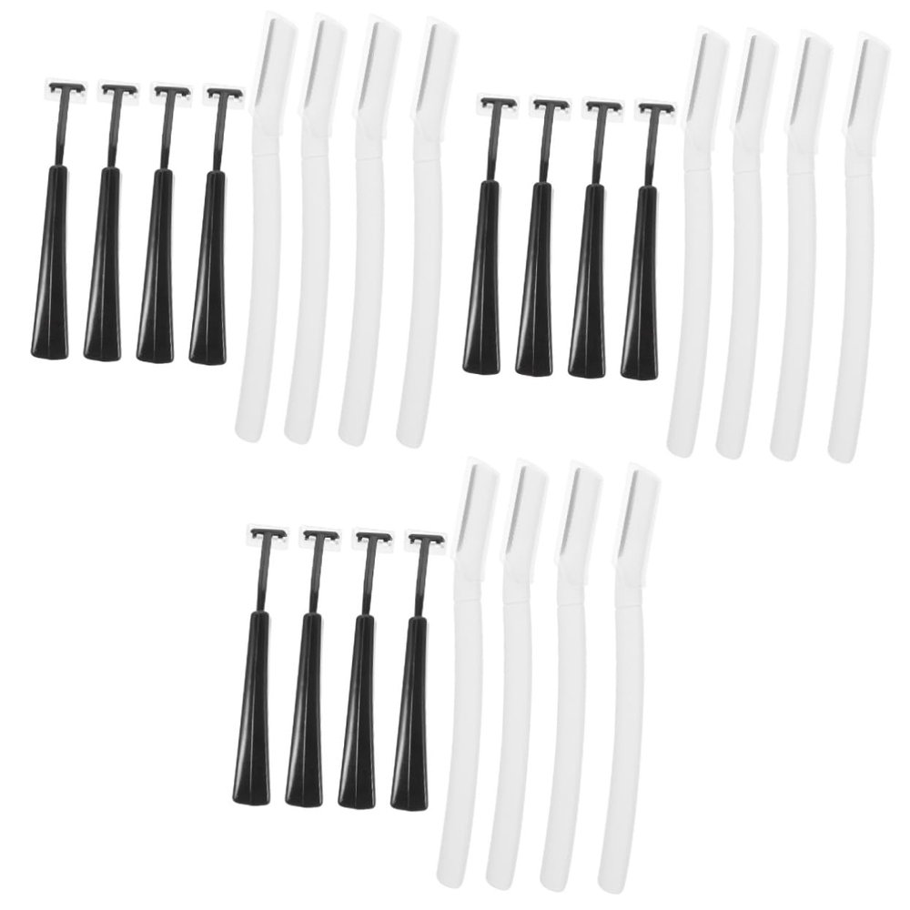 FRCOLOR 12sets Facial Hair Trimmer Eyebrow Razor Eyebrow Knife Grooming Tool Compact Portable Trimmer