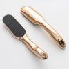 cdar Ergonomic Foot File Ergonomic Callus Remover Safe Foot Scrubber Dead Skin Callus Remover Foot Grinder Glass Foot File Toe Gap File Pedicure Tools Kit Golden view 2