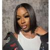 2X6 Deep Parting SKINLIKE Real HD Human Hair Short Bob Wigs Pre Plukced 0.10mm Ultra-thin Invisible Swiss HD Lace Closure Single Knot Undetectable Melted Lace Closure Wigs 180% Density 12Inch view 3