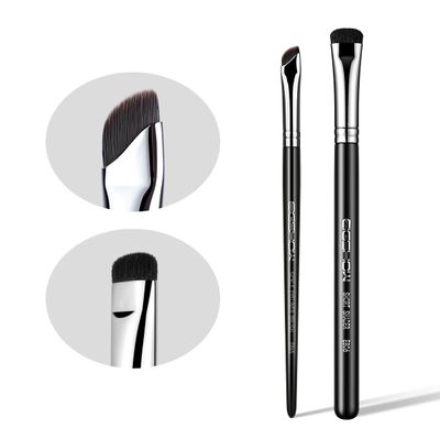 EIGSHOW Eyeshadow Smudge Brush & Eyeliner Brush Short Shader Precision Makeup Brush High-End Small Eyeshadow Brush for Creasing & Cat Eye Makeup Look - Premium Quality Sickle Angled Eyeliner Brush