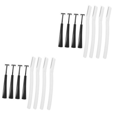 FRCOLOR 8sets Women Eyebrow Shaver Face Razor Multipurpose Trimmer Brow Shaper Makeup Accessory Portable Non-slip Eyebrow Supplies