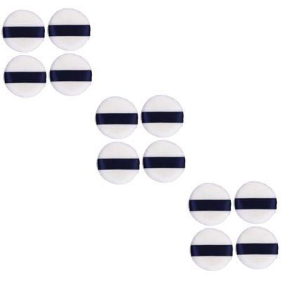 Angoily 12pcs Round Powder Puff for Makeup Soft Velour Applicators for Loose Powder Foundation Compact and Lightweight for Daily Use and Gifting Special Occasions