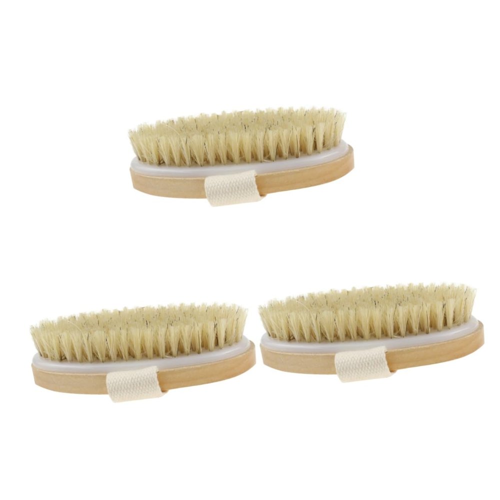 balacoo 3pcs Natural Wood Body Brush Exfoliator Spa Massager Cellulite Remover for Women