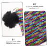 Angoily Sequined Cosmetic Bag for Women Multifunctional Mermaid Pencil Case Coin Purse Fashionable Travel Makeup Organizer Purple Light Green view 2