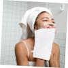 balacoo 6 Pcs Fiber Makeup Remover Gloves Facial Remover Glove Soft Face Mitten Body Scrub Mitt Bath Spa Cloth Face Exfoliating Glove Accessories Travel White Make up Microfiber, 20.7x14cm view 2