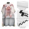 Pink Pig Cute Professional Barber Cape,Polyester Hair Cutting Salon Cape,Water And Stain Resistant Apron,Cutting Hair Beard Hairdressing Cape Anti-Static Haircut,56.766.9 Inch (1 Pack) view 4