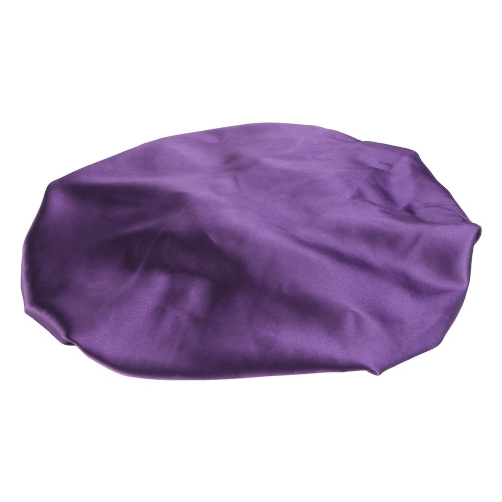 MERRYHAPY 1pc Women Double-layer Satin Shower Cap Elastic Hair Comfortable for Baths Cooking Home Cleaning