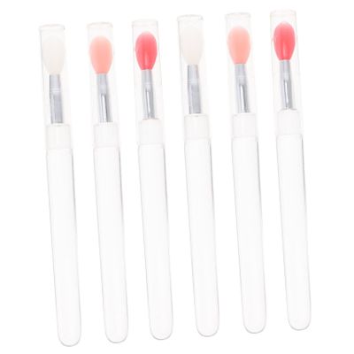 FRCOLOR 12pcs Silicone Lip Brush with Lip Mask Applicators for Makeup Portable and Lightweight for Lipstick and Cosmetic Application Practical Paillette Brush