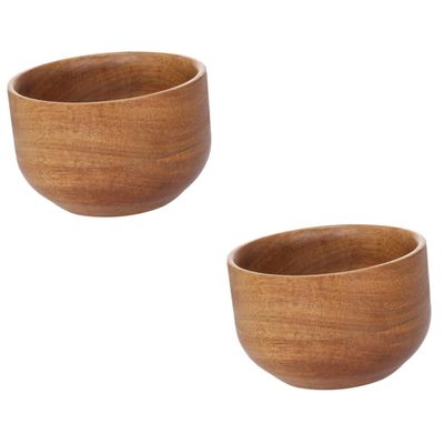 balacoo 2pcs Wooden Shaving Bowl for Men Light Brown Shaving Cream Container and Design for Home and Salon Use for Male Friends