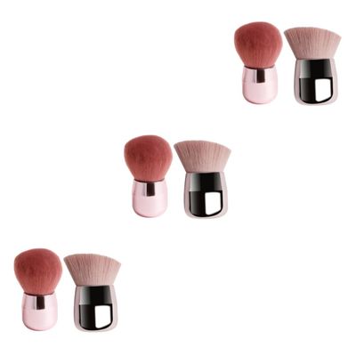 Angoily 6pcs Mushroom Multi-function Blusher and Powder Brush for Effortless Makeup Application Portable Soft Brushes for Daily and
