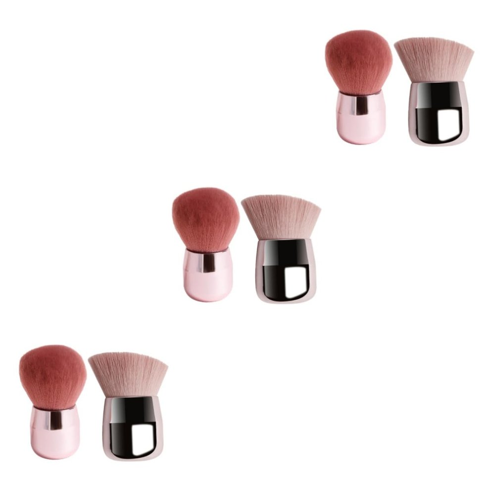 Angoily 6pcs Mushroom Multi-function Blusher and Powder Brush for Effortless Makeup Application Portable Soft Brushes for Daily and