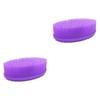 Angoily 2pcs Bathing Scrubber High Temperature Food Grade Silicone Body Shower Bath Brush No Hair Loss No Fading view 1