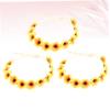 SHERCHPRY 3pcs Floral Headband Elegant Yellow Flower Headpiece for Weddings Festivals Parties and Photo Shoots Lightweight and Comfortable Hair Garland Wreath for Special Occasions view 4