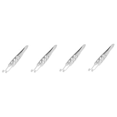FRCOLOR 4pcs Stainless Steel Meibomian Gland Expressor Eyelid Tweezer for Women Beauty Tool Eyelid Cleaning