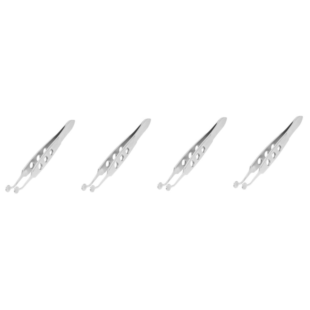FRCOLOR 4pcs Stainless Steel Meibomian Gland Expressor Eyelid Tweezer for Women Beauty Tool Eyelid Cleaning