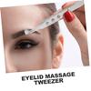 FRCOLOR 4pcs Stainless Steel Meibomian Gland Expressor Eyelid Tweezer for Women Beauty Tool Eyelid Cleaning view 4