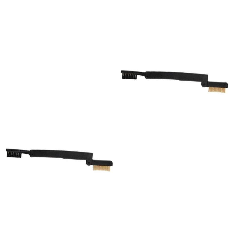 balacoo 2pcs Folding Eyebrow Brush Eyelash Comb Velour Makeup Brush Double Sided Spoolie for Women Easy to Clean