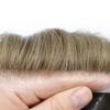 Healthlif Toupee For Men 0.04mm Mens Toupee Ultra Thin Skin Hair Pieces Prosthesis Replacement System For Men 100% Human Hair Mens Hair System V-loop8x10Light density#1810 18# MEDIUM BLONDE+10% GREY view 3