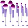 10Pieces Beadable Makeup Brushes Diy Makeup Comestic Brushes Beaded Brushes Kit for DIY Beaded Eyeshadow Brush (Beadable Makeup Brushes-10pieces=2Sets)-Purple view 1