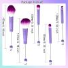 10Pieces Beadable Makeup Brushes Diy Makeup Comestic Brushes Beaded Brushes Kit for DIY Beaded Eyeshadow Brush (Beadable Makeup Brushes-10pieces=2Sets)-Purple view 2