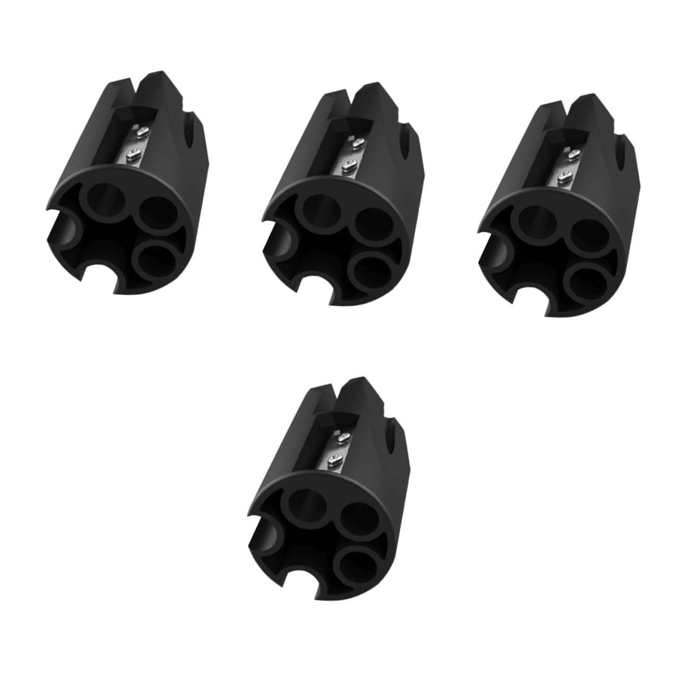FRCOLOR 4pcs Brow Pencil Sharpener Unique Design Makeup Accessory for Eyebrow Pencils Premium Pom Material Essential Tool for Women Makeup Routine