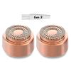 Replacement Heads Generation 3 for Flawless Facial Hair Remover, Replacement Blades for Women 2 Pack Gold view 1
