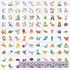 104 PCS Kids Temporary Tattoos for Party Supplies, Dinosaur Unicorns Mermaid Animal Temp Tattoo Stickers for Kids Girls Boys Birthday Party Favors Activities view 2