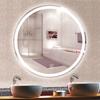 Round Bathroom Vanity Mirror With Lights,LED Bathroom Mirror Round,vanity Mirror With Lights,bathroom Mirrors For Wall,Polished Frameless Wall Mirror For Bathroom, Vanity, Bedroom ( Color : Two , Size view 1