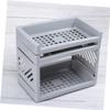 Angoily Cosmetic Organizer Box Desktop Storage Rack Vanity Desk Lipstick Pencil Brush Holder Grey view 3