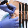 XJKLBYQ Temporary Tattoo Markers for Skin, 3PCS 5.39 Inch Waterproof Skin Marking Pencil Fine Point Body Ink Pen Double Head Tattoo Marker Pen Easy to Color Black view 4
