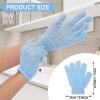 6Pcs Exfoliating Gloves - Bamboo Shower Gloves - Bath and Body Exfoliator Mitts - Scrubs Away Ingrown Hair and Dead Skin - for Shower, Spa, Massage and Dead Skin Cell Remover Loofah - Green,Blue,Pink view 4