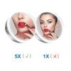 FJYDM Makeup Mirror Wall Mount 5X Magnifying USB Rechargeable Cosmetic Mirror 180 Swivel Extendable Single Sided Vanity Mirror (Color : Chrome) view 3