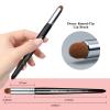 EIGSHOW Lip Brush &Eyeliner Brush, EIGSHOW Sickle Angled Eyeliner Brush Gel Eye Liner Makeup Brush for Precise Eyeliner Eyebrow Eyelid Ultra Thin with Curved Bristle - Black view 2