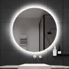 LED Bathroom Mirror Round,Bathroom Mirrors for Wall,Vanity Mirror with Lights,Circle Mirror,Polished Frameless Wall Mirror for Bathroom, Vanity, Bedroom,White/Warm Light ( Color : White Light , Size : view 1