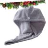 DOITOOL 2pcs Creative Hair Drying Cap Absorbent Hair Towel Wrap for Quick Dry Grey view 4