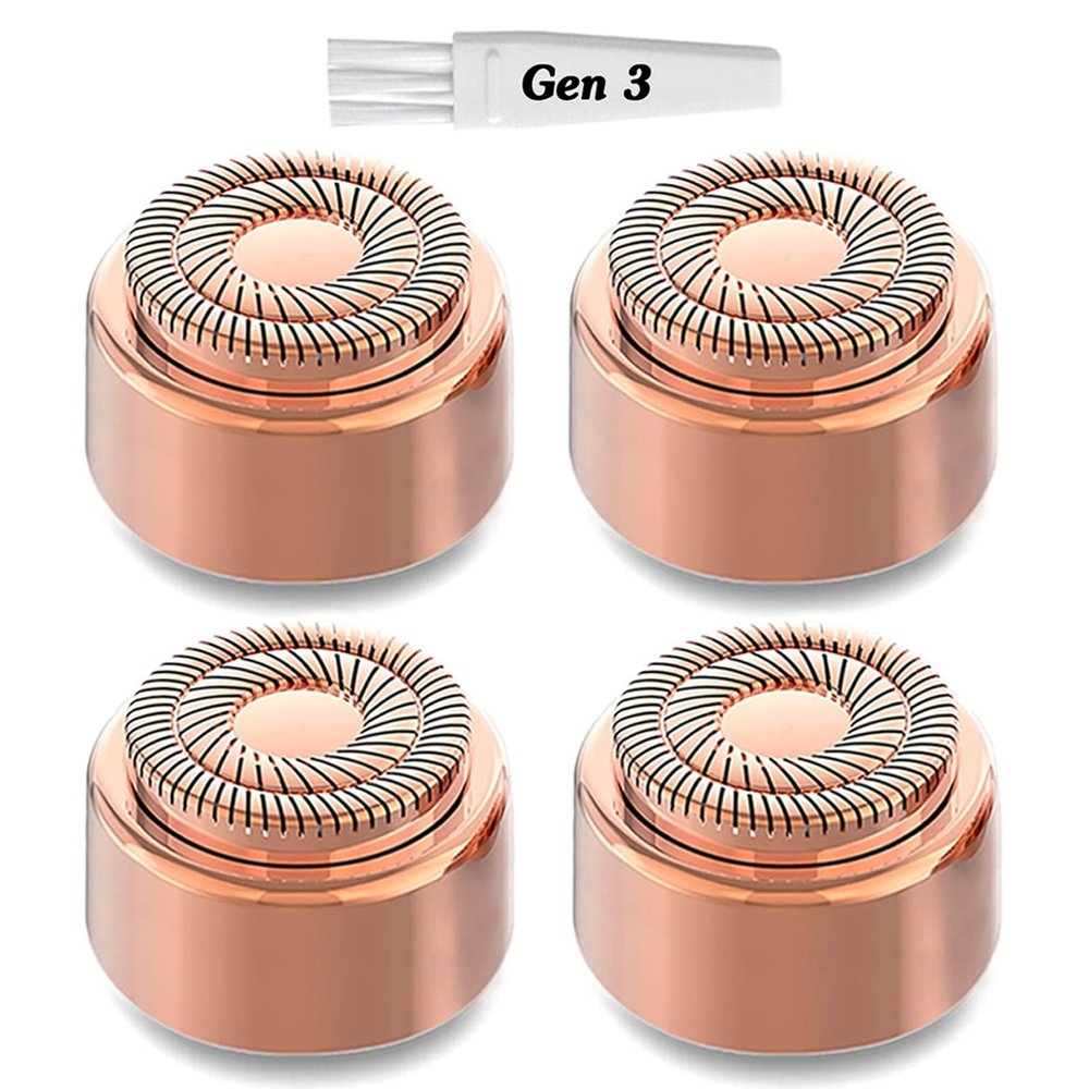 Replacement Heads Generation 3 for Flawless Facial Hair Remover Gen 3, Double Ring Replacement Blades for Flawless Gen 3 Device Only