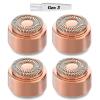 Replacement Heads Generation 3 for Flawless Facial Hair Remover Gen 3, Double Ring Replacement Blades for Flawless Gen 3 Device Only view 1