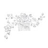 Angoily 1pc Handmade Hair Comb Floral Design for Wedding and Party Elegant Hair Decoration for Women White for Brides and Special Occasions view 1