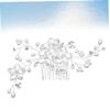 Angoily 1pc Handmade Hair Comb Floral Design for Wedding and Party Elegant Hair Decoration for Women White for Brides and Special Occasions view 2