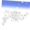 Angoily 1pc Handmade Hair Comb Floral Design for Wedding and Party Elegant Hair Decoration for Women White for Brides and Special Occasions view 3