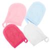 Angoily 8pcs Efficient Makeup Remover Mitts Microfiber Face Scrubbing Gloves for Eye Facial Makeup Gentle Comfortable for Women view 2