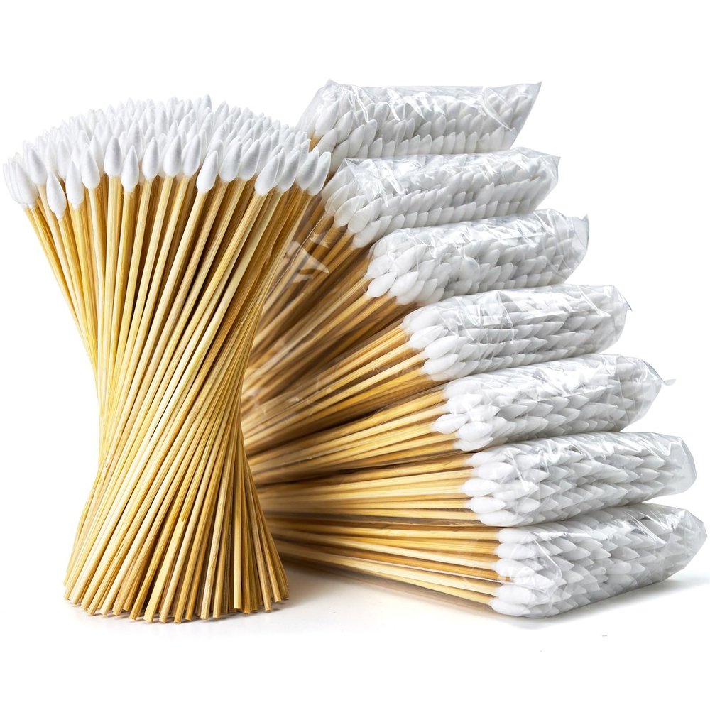 700PCS 6" Long Cotton Swabs - Strong Cotton Swabs with Wooden Sticks - Tipped Applicators for Gun Cleaning, Makeup Removing (UrbanAbode)