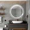 Vanity Mirror With Lights,LED Bathroom Mirror Round,bathroom Mirrors For Wall,circle Mirror,Polished Frameless Wall Mirror For Bathroom, Vanity, Bedroom,White/Warm Light ( Color : Warm Light+dimming , view 1