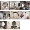Vanity Mirror With Lights,LED Bathroom Mirror Round,bathroom Mirrors For Wall,circle Mirror,Polished Frameless Wall Mirror For Bathroom, Vanity, Bedroom,White/Warm Light ( Color : Warm Light+dimming , view 2